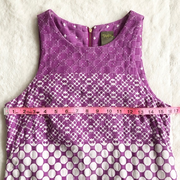 4/$20 🌴 Taylor | Purple &White Cotton Shift Dress - Picture 11 of 12
